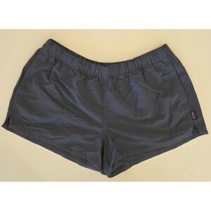 Patagonia Women Size L Barely Baggies Shorts 2.5" Blue Hiking Swimming Quick Dry